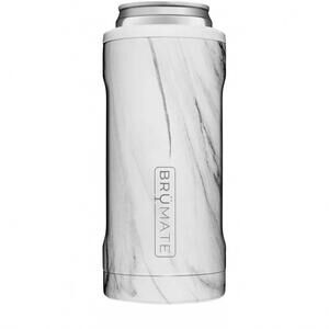 NEW BRUMATE hopsulator slim 12oz can cooler in white marble